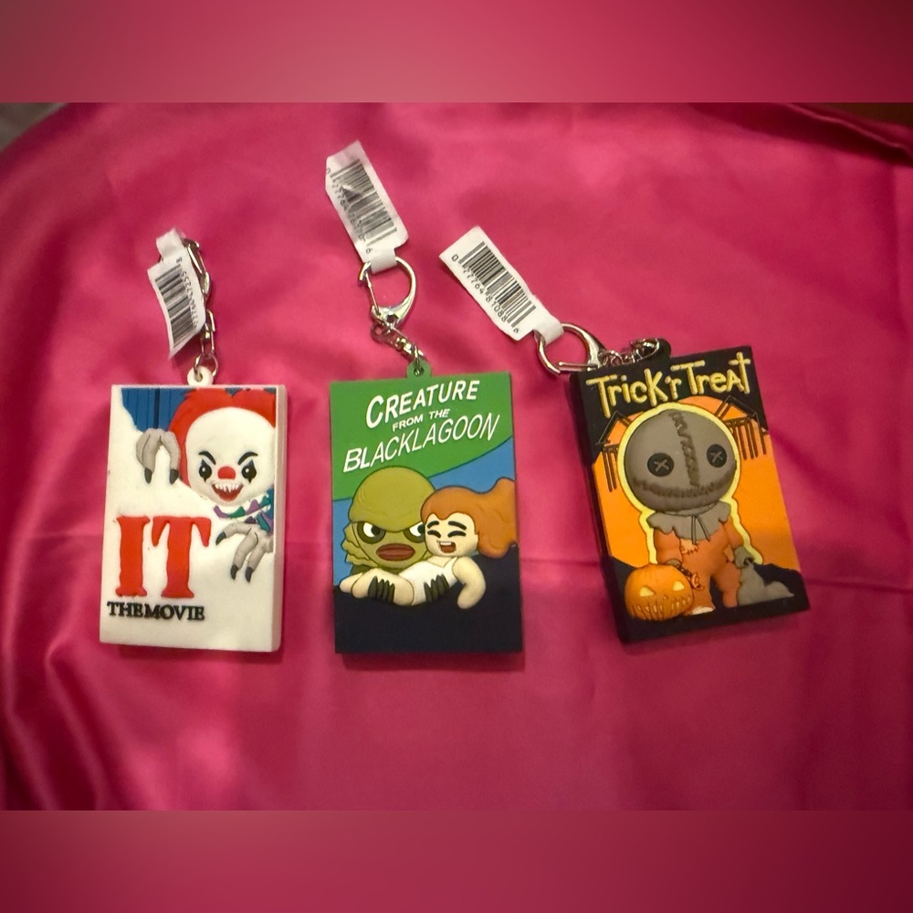 Set of 3 horror keychains